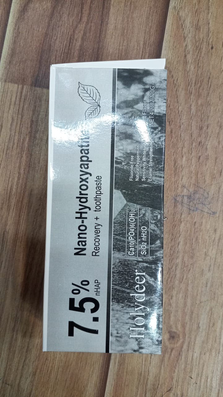 Holydeer Recovery Toothpaste | 7.5% Nano-Hydroxyapatite Enamel Repair & Whitening Toothpaste - 80g