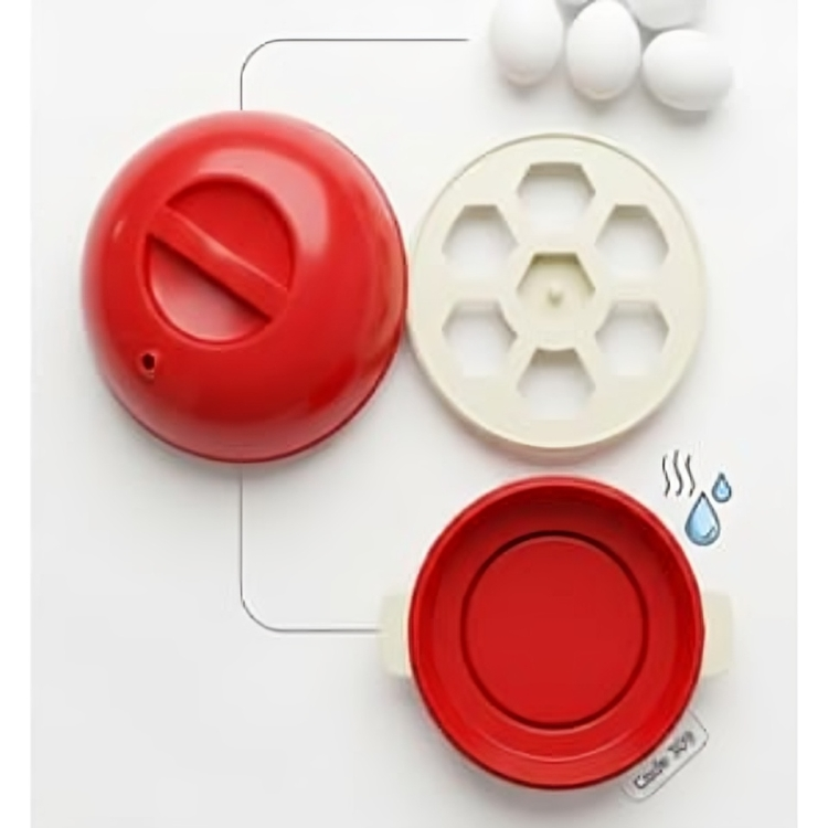 Egg Electric Egg Boiler and Vegetable Steamer �Automatic Shut-Off Rapid Cooker for Healthy Breakfast & Steamed Snacks