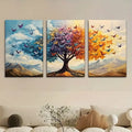 3 Piece Tree & Butterfly Wall Art – photo 1