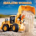 The Perseids Remote Control Bulldozer �1/16 Scale 11 Channel Heavy RC Construction Toy with Lights & Sound, Yellow