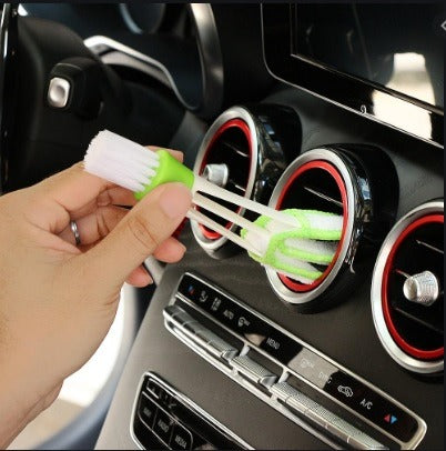 2-in-1 Car Air Conditioning Vent Cleaning Brush - Multi-Functional Microfiber Detailing Tool