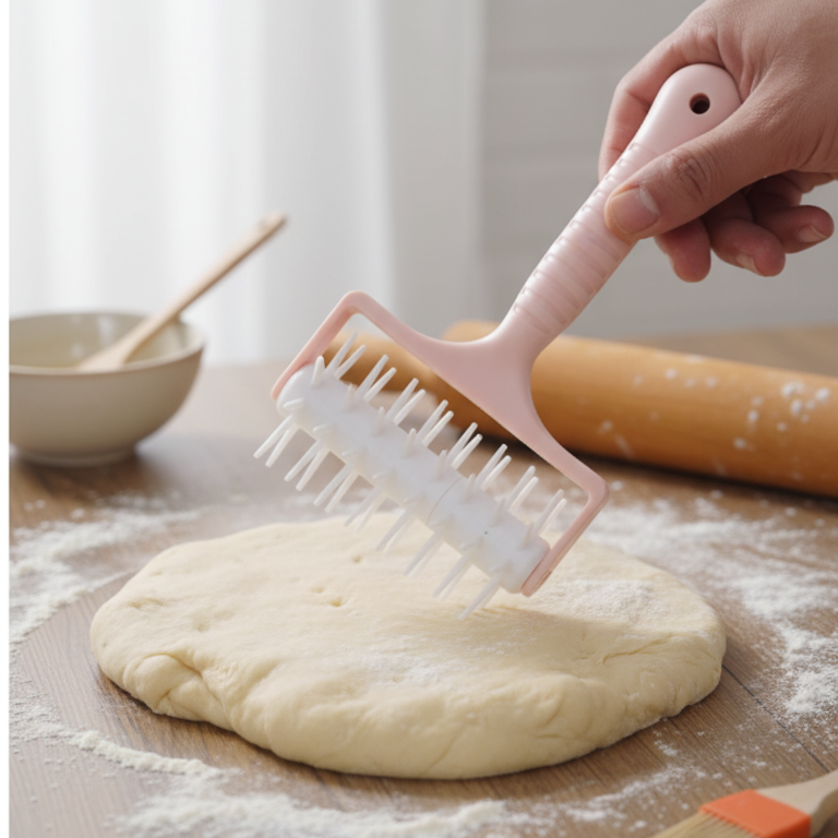 Pizza Dough Docker Roller �Premium Dough Hole Maker Tool for Pizza, Pastry, Cookies, Bread & Baking | Prevents Air Bubbles | 1pc Kitchen Essential