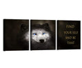 set of 3 Motivational sticky canvas frames for wall decore / sticky phototiles for office and home workplace