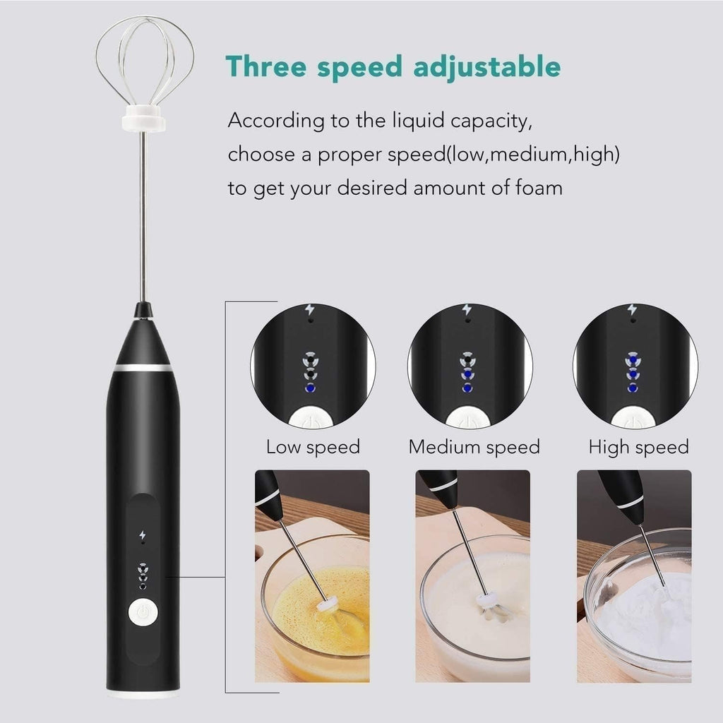 2-in-1 Rechargeable Coffee Beater & Electric Milk Frother �Smooth Mixing, Compact & Easy to Use