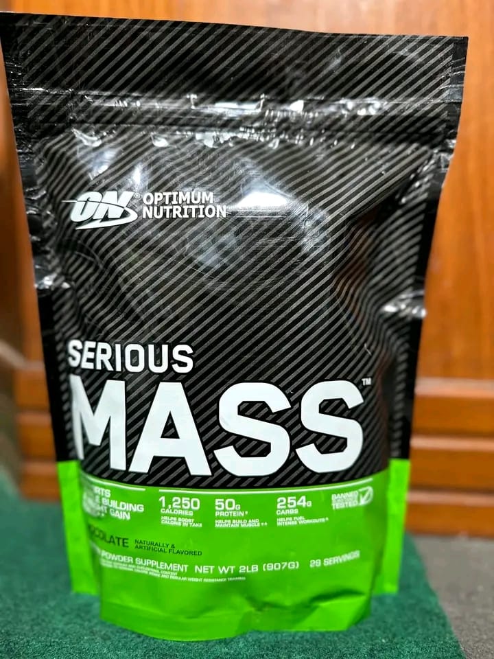 Optimum Nutrition Serious Mass �High-Calorie Chocolate Weight Gainer Protein Powder for Muscle Building, Strength & Healthy Weight Gain -  2lbs
