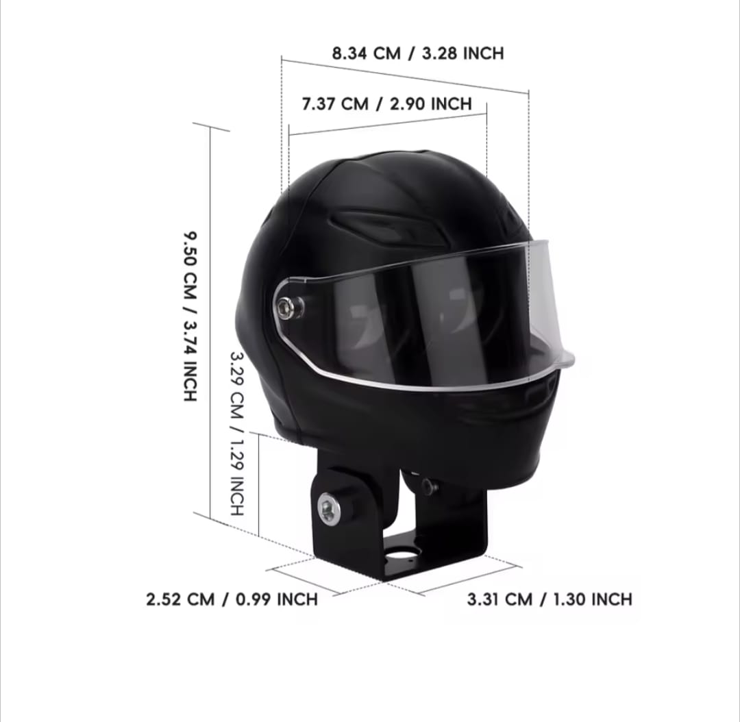 Universal Motorcycle LED Helmet-Style Spotlight �Dual Lens 2-Mode (White & Yellow) Fog Light Signal Lamp