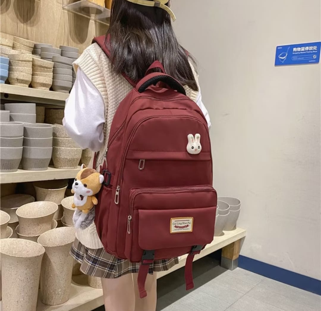 Korean Style School & College Backpack | 48cm x 28cm | Trendy & Spacious | Durable Daypack for Students | Blue