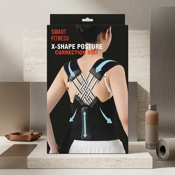 Smart Fitness X-Shape Posture Correction Belt �Back & Shoulder Support for Men & Women