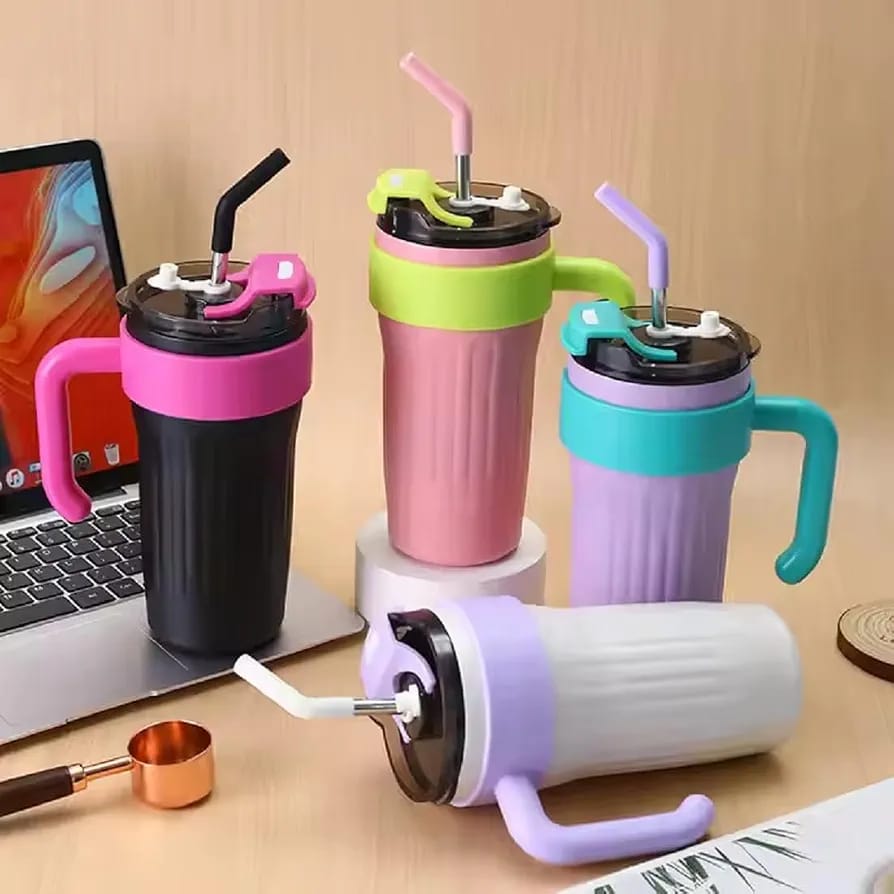 Premium 40oz Thermos Travel Mug with Handle, Leakproof
