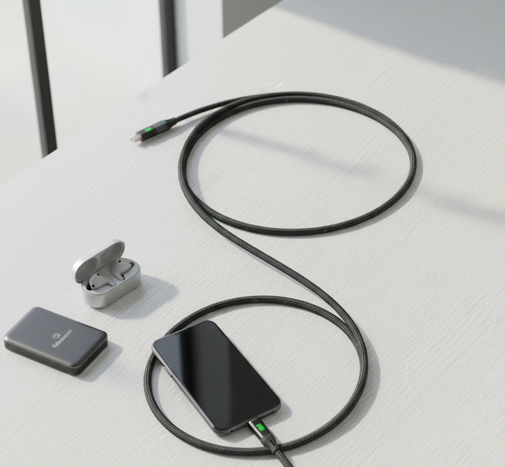 Sabawoon  Type-C to iPhone Cable | PD 27W Fast Charging �High-Speed, Safe & Durable