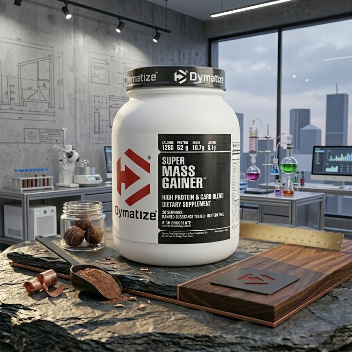 Dymatize Super Mass Gainer Rich Chocolate Flavor High Calorie Protein Powder For Muscle Growth And Recovery 1 Kg