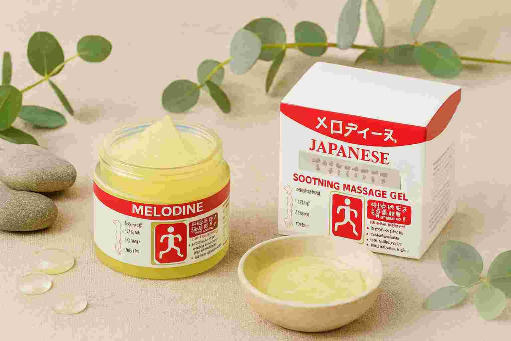 MELODINE Japanese Soothing Massage Gel �Muscle & Joint Pain Relief Cream for Shoulder, Neck, Back & Knee �Fast-Absorbing Herbal Formula (50g)