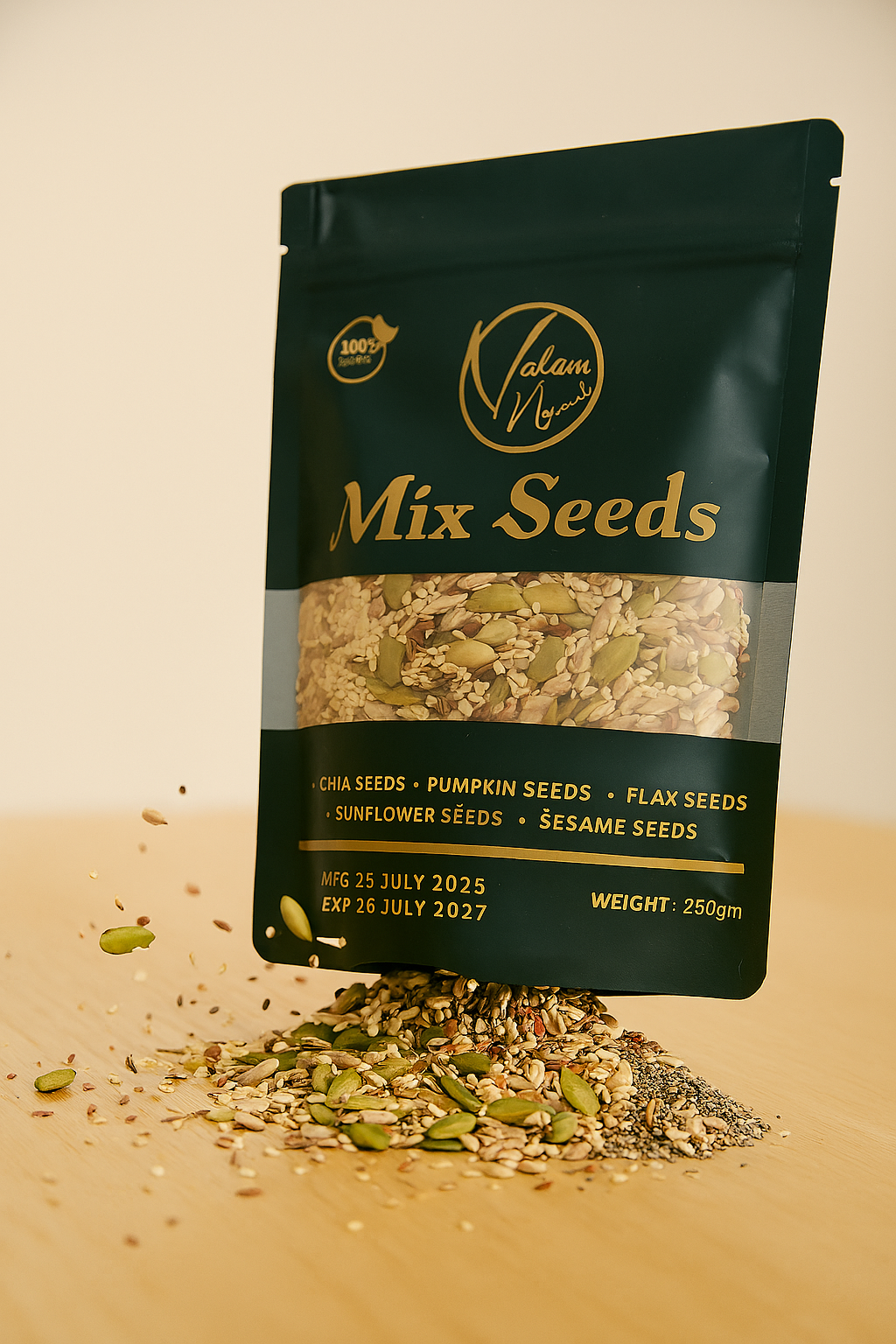 Valam Naturals Mix Seeds 250g �Healthy Blend of Pumpkin, Flax, Sunflower, Sesame & Chia Seeds