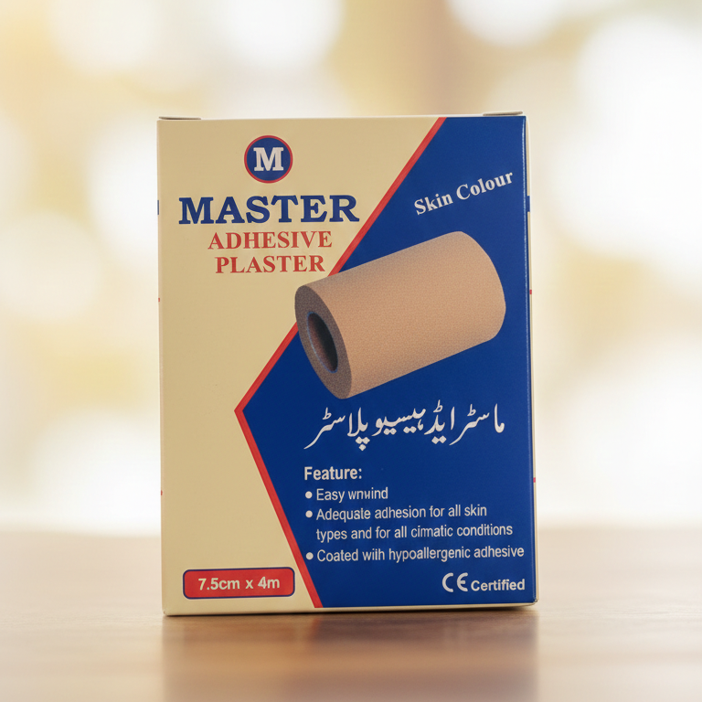 Master 3-Inch Adhesive Plaster �Strong, Breathable & Skin-Friendly Medical Tape for Wound Protection, Bandage Fixing & First-Aid Use