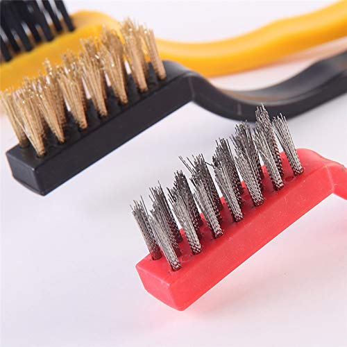 Gas Stove Cleaning Wire Brush Kitchen Tool Metal Fiber Brush �Set of 3 Brush