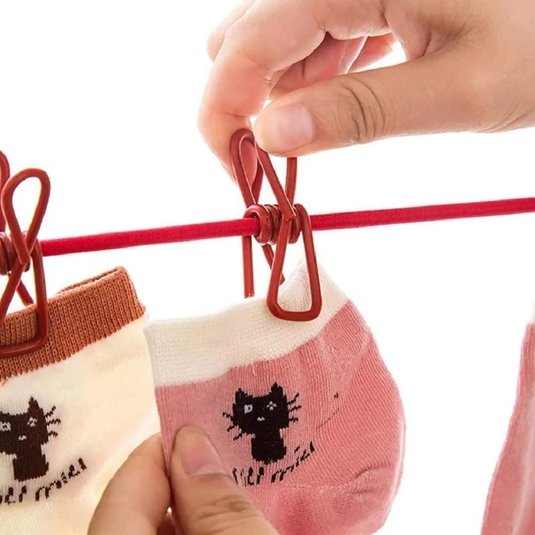 Elastic Clothesline Rope | Travel Laundry Drying Rope | Waterproof & Multipurpose | 3 Meter - Random Color