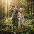 Kid? Explorer Binoculars �8x30 Optical Lens for Fun Learning & Outdoor Exploration | Portable, Kid-Friendly Mini Binoculars for Nature Trips, Bird Watching, Games & Travel Adventures