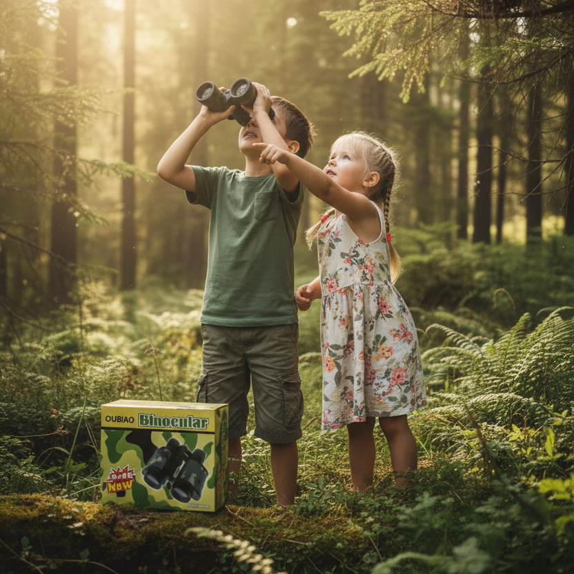 Kid? Explorer Binoculars �8x30 Optical Lens for Fun Learning & Outdoor Exploration | Portable, Kid-Friendly Mini Binoculars for Nature Trips, Bird Watching, Games & Travel Adventures