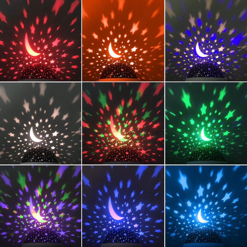 Night Light Star Lamp Starry Sky Projector | 360? Rotating LED Star Light Lamp With Multicolor Projection | Perfect Table Night Lamp Gift For Babies And Children (Random Color)