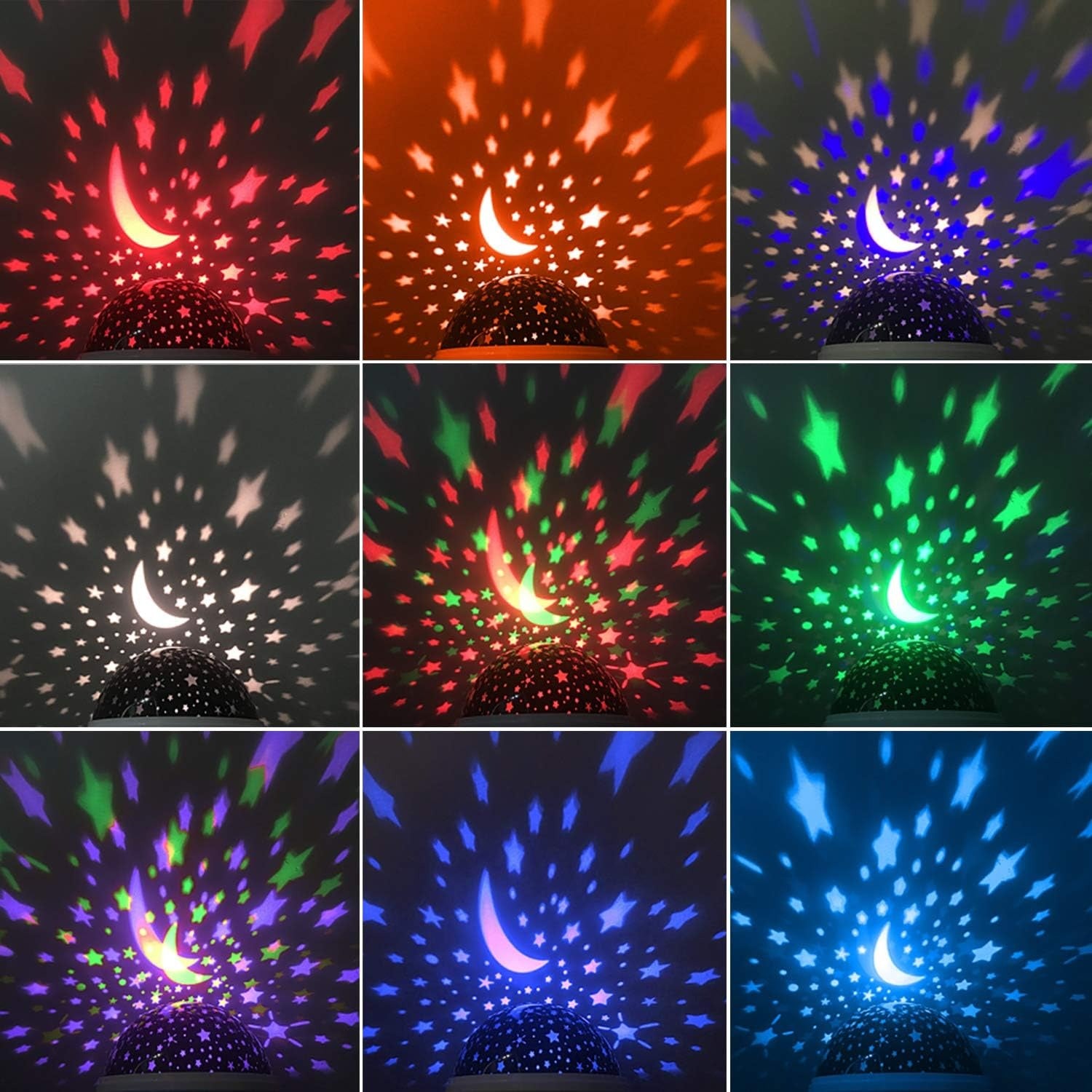 Night Light Star Lamp Starry Sky Projector | 360? Rotating LED Star Light Lamp With Multicolor Projection | Perfect Table Night Lamp Gift For Babies And Children (Random Color)