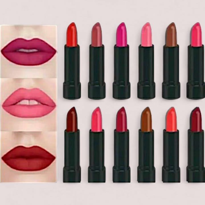 12 Pcs High Pigmented Matte Lipstick Set �Long Lasting Smooth Texture Lip Color Collection For Bold And Beautiful Looks