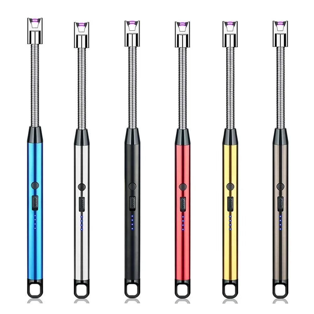 360? Outdoor Kitchen Lighter | USB Rechargeable Electronic Arc Lighter With Flexible Neck, Safety Lock (Random Color)