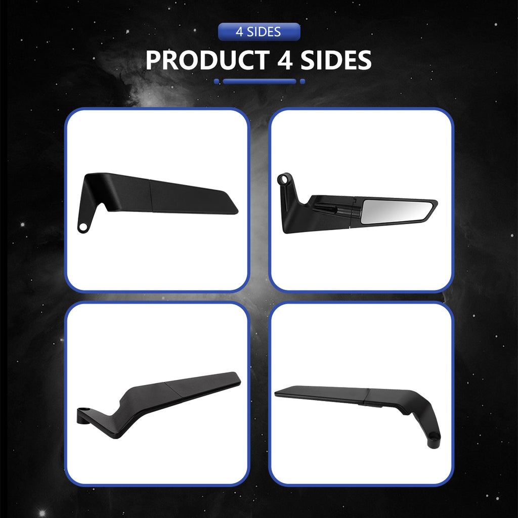 Universal Aerodynamic Rotary Adjustable Motorcycle Wind Wing Rearview Mirrors