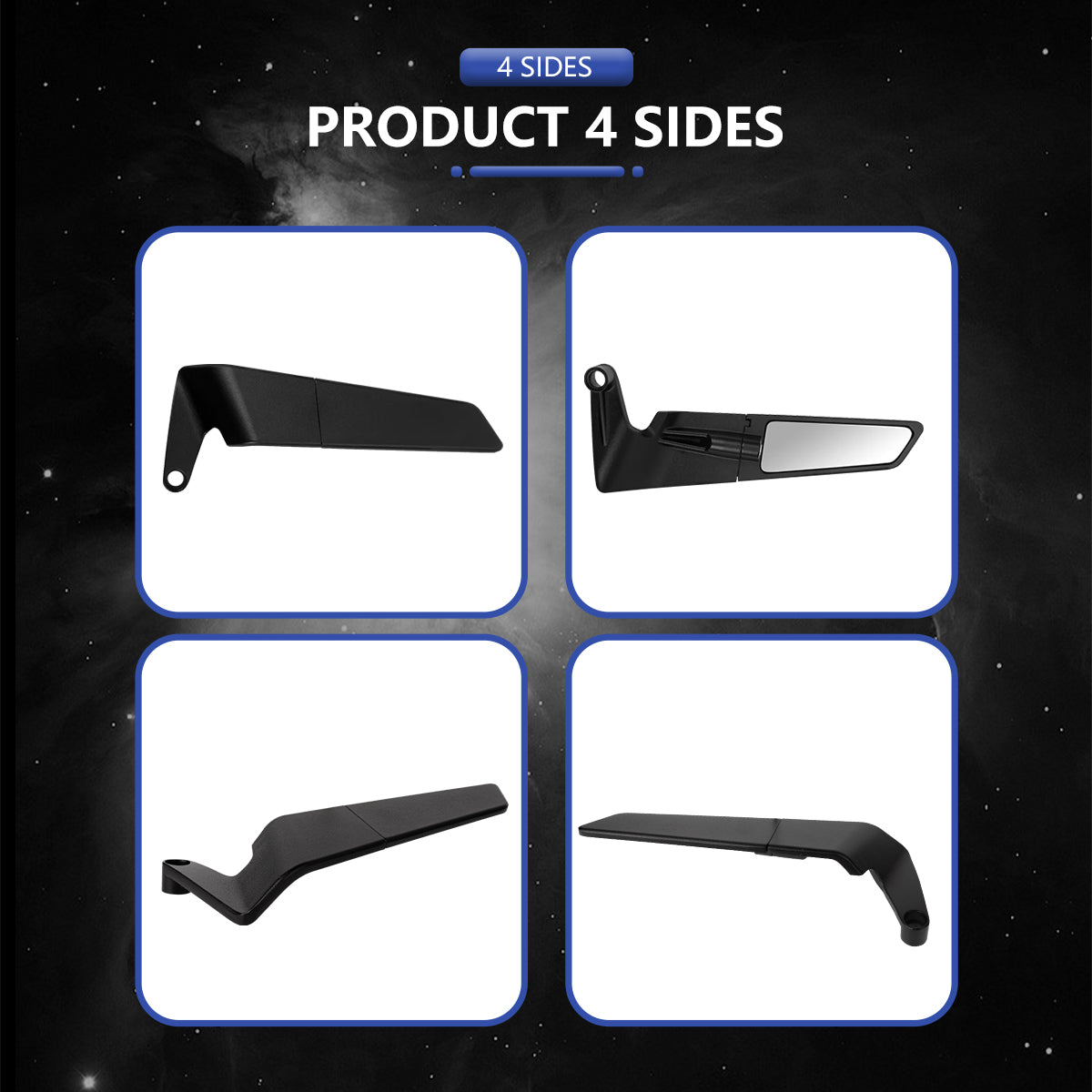 Universal Aerodynamic Rotary Adjustable Motorcycle Wind Wing Rearview Mirrors