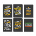 6 PC Wall Decor Cardboard Phototiles With Double Sided Back Sticking Success Quotes(8*11size)