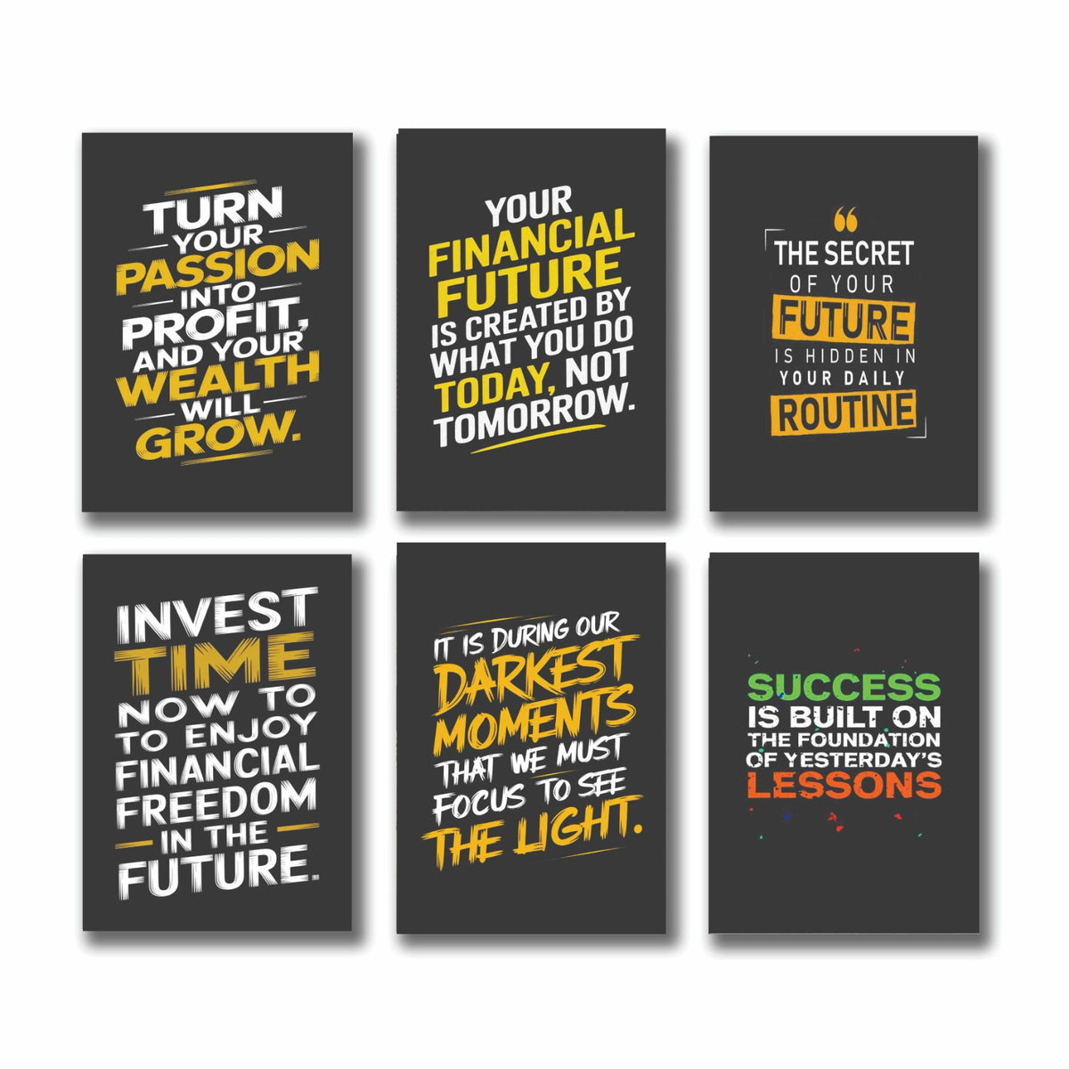 6 PC Wall Decor Cardboard Phototiles – photo 1