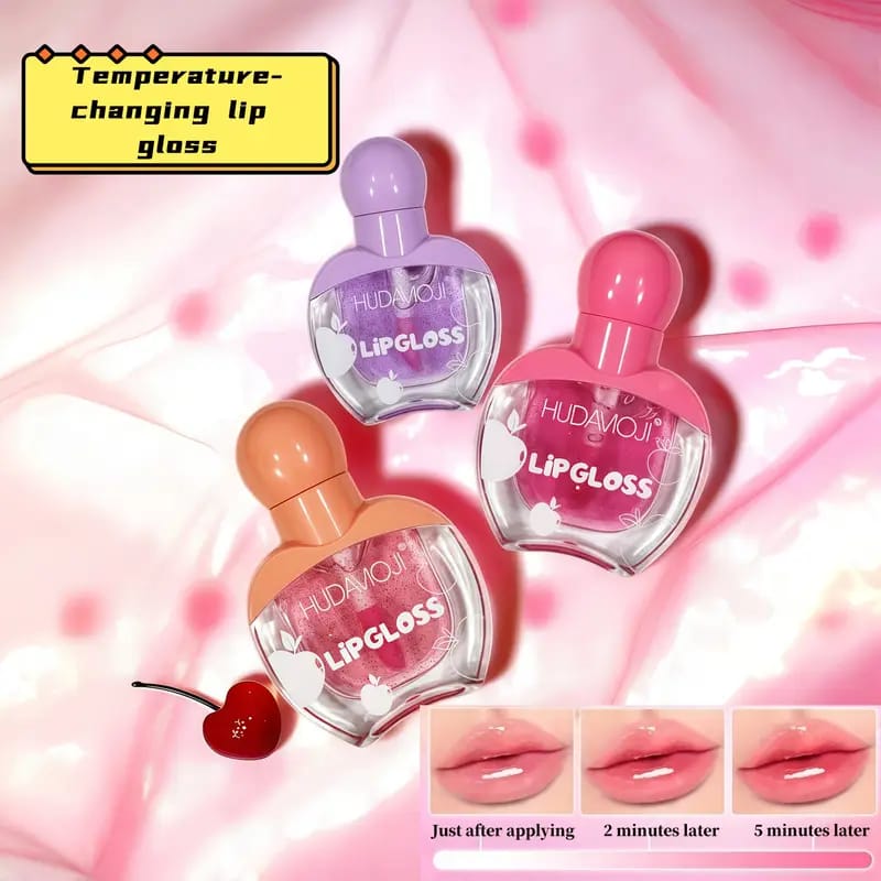 Huda Moji High Pigmented Lip Oil Set �Shades of Pink Gloss Collection ~ Pack Of 6