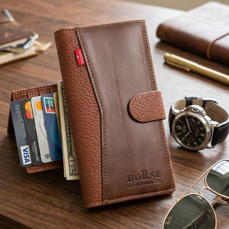 Pure Leather Wallet for Men �Slim Bifold Genuine Leather Wallet