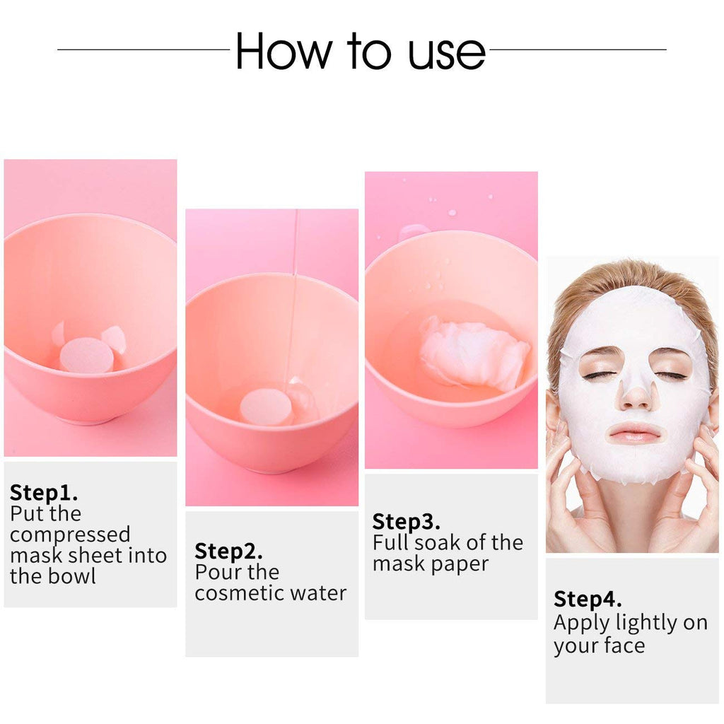 Pack of 50 BIOAQUA Compressed Facial Tablet Face Sheet | 50 Pcs Facial Tablets | Best Quality facial tablets