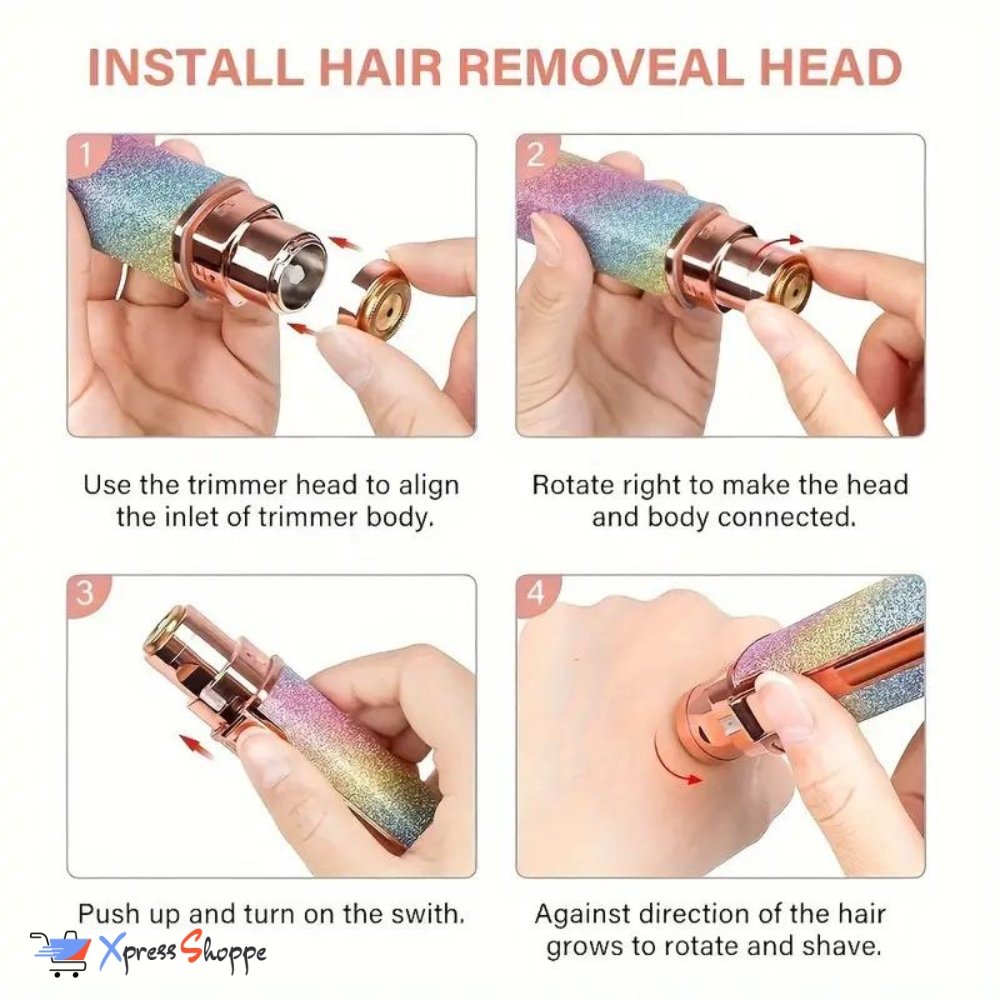2-in-1 Electric Eyebrow Trimmer and Facial Hair Shaver for Women �Rechargeable Precision Hair Remover