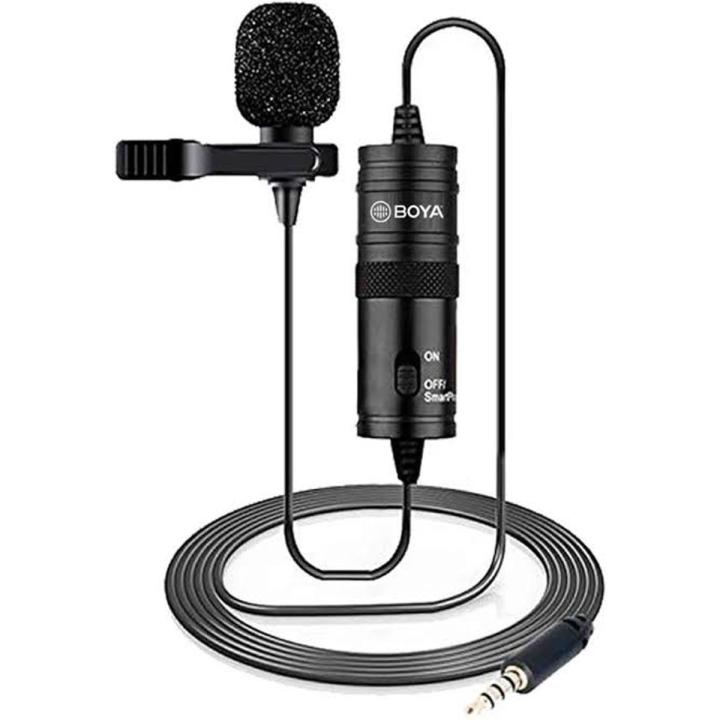 Boya BY M1 Professional Lavalier Lapel Microphone 3.5mm Clip On Mic For Android Smartphone DSLR Camera PC Audio Video Recording