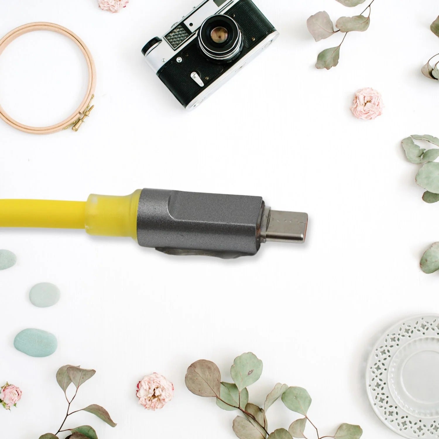 Type C Fast Charging Data Cable USB-C Charger Cable High Speed Durable Wire (Random Color Without Box)