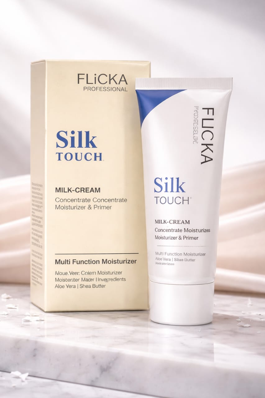 FLiCKA Silk Touch Milk Cream Moisturizer & Primer �2-in-1 Hydrating Base | Aloe Vera & Shea Butter | Smooth, Long-Lasting Finish