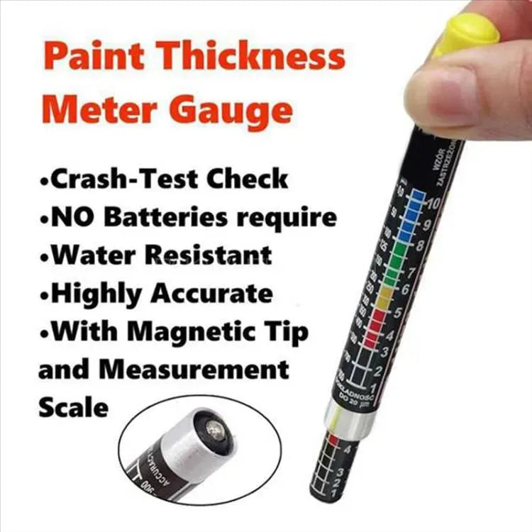 Auto Lak Car Paint Tester Pen �Magnetic Paint Thickness Meter Gauge Car Body Damage Detector & Accident Crash Checker
