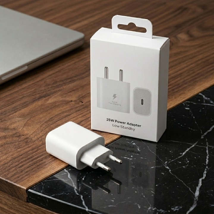25W Original Power Adapter | White Type-C Fast Charger China Imported