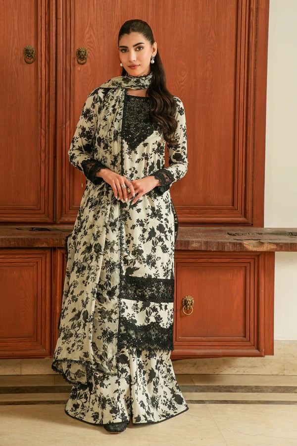 Digital Printed Lawn Dress With Chiffon Printed Dupatta (Unstitched)