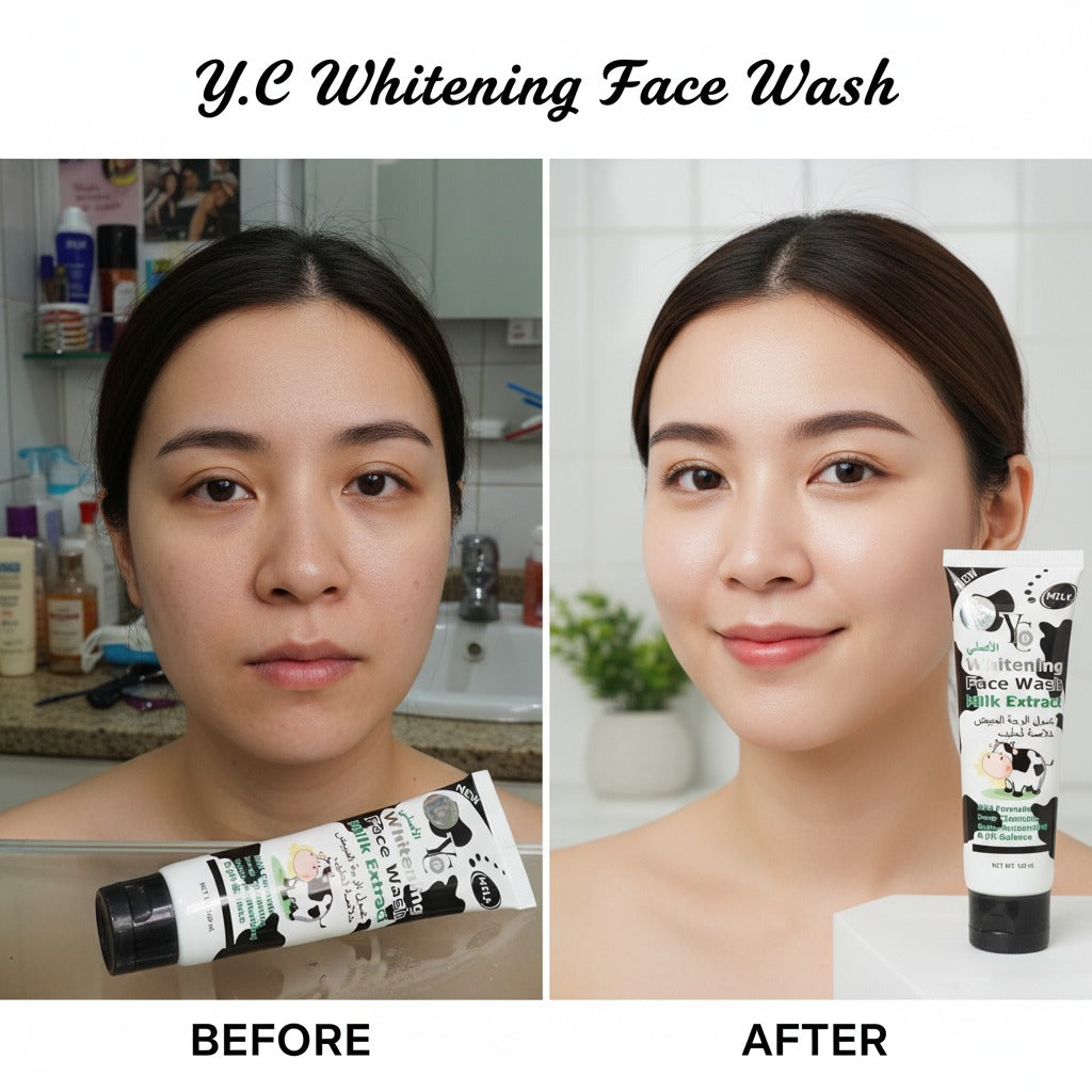 YC Whitening Face Wash 100ml | Deep Cleansing Brightening Formula | Removes Dirt, Oil, And Impurities For Soft, Smooth, And Glowing Skin