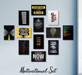 Motivational Wall Art Wooden Canvas Frames 12 Pcs Set Wooden Sticky Tiles 5x7 Inches Easy Mounting