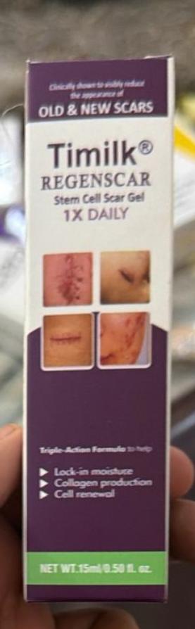 Timilk Regenscar Stem Cell Scar Gel �Triple-Action Formula for Old & New Scars, Surgical Marks, and Skin Renewal (15ml)