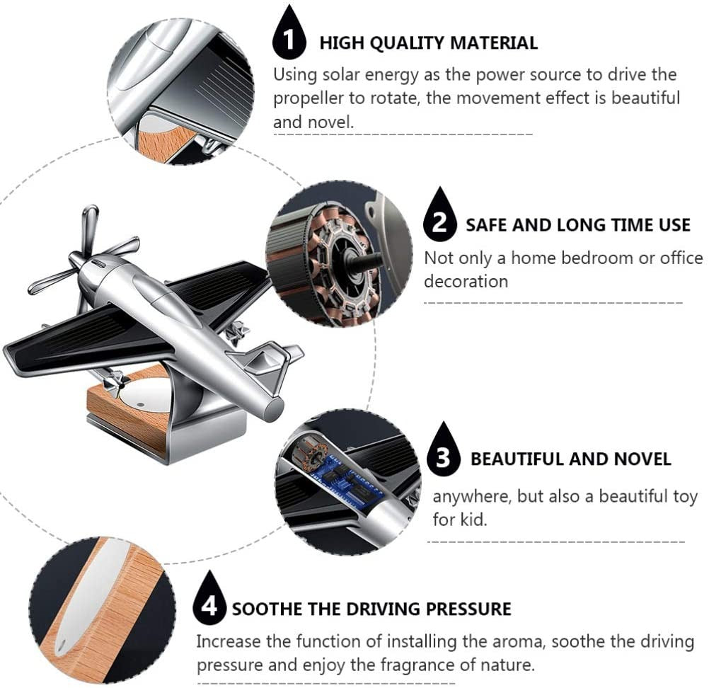Solar Aeroplane Car Perfume Diffuser