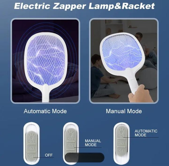 Rechargeable Mosquito Racket With Stand �Electric Insect Killer Bat For Indoor And Outdoor Use (Random Color)
