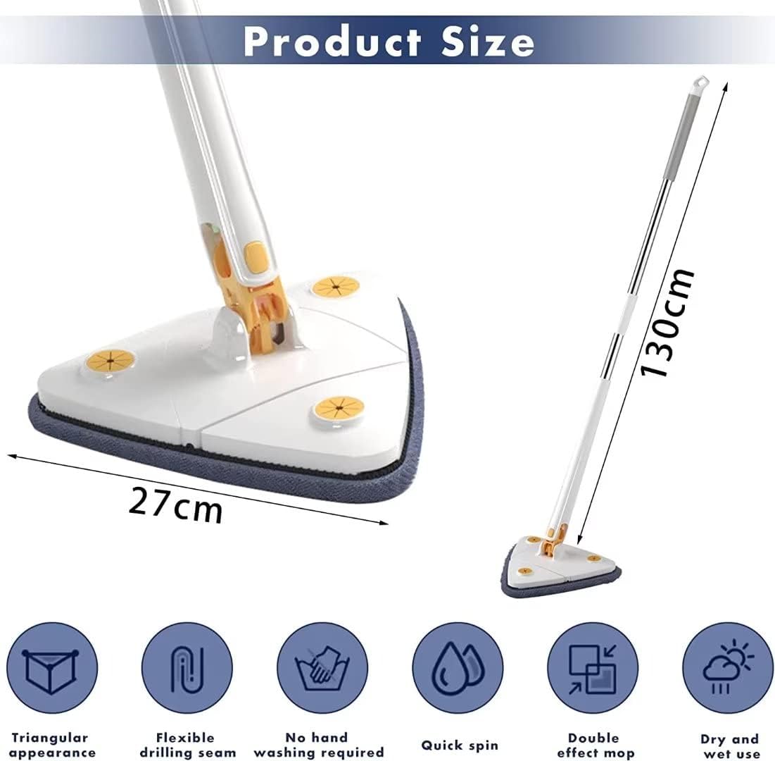 Royal's Triangle Shaped Microfiber Mop ?elf-Wringing Floor Dust Mop