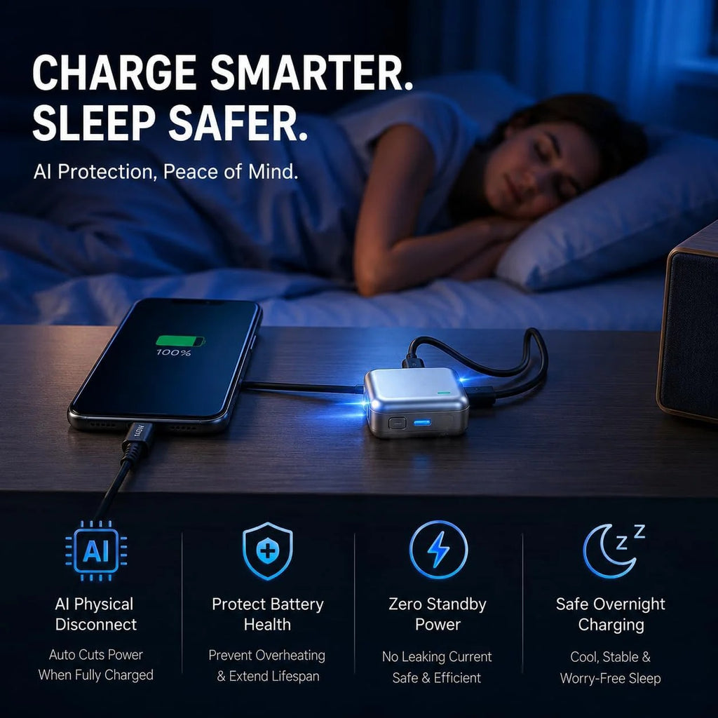 PopGuard 140W Automatic Charging Disconnector | Smart Auto Power Cut-Off Battery Guardian | Fast Charging Protector