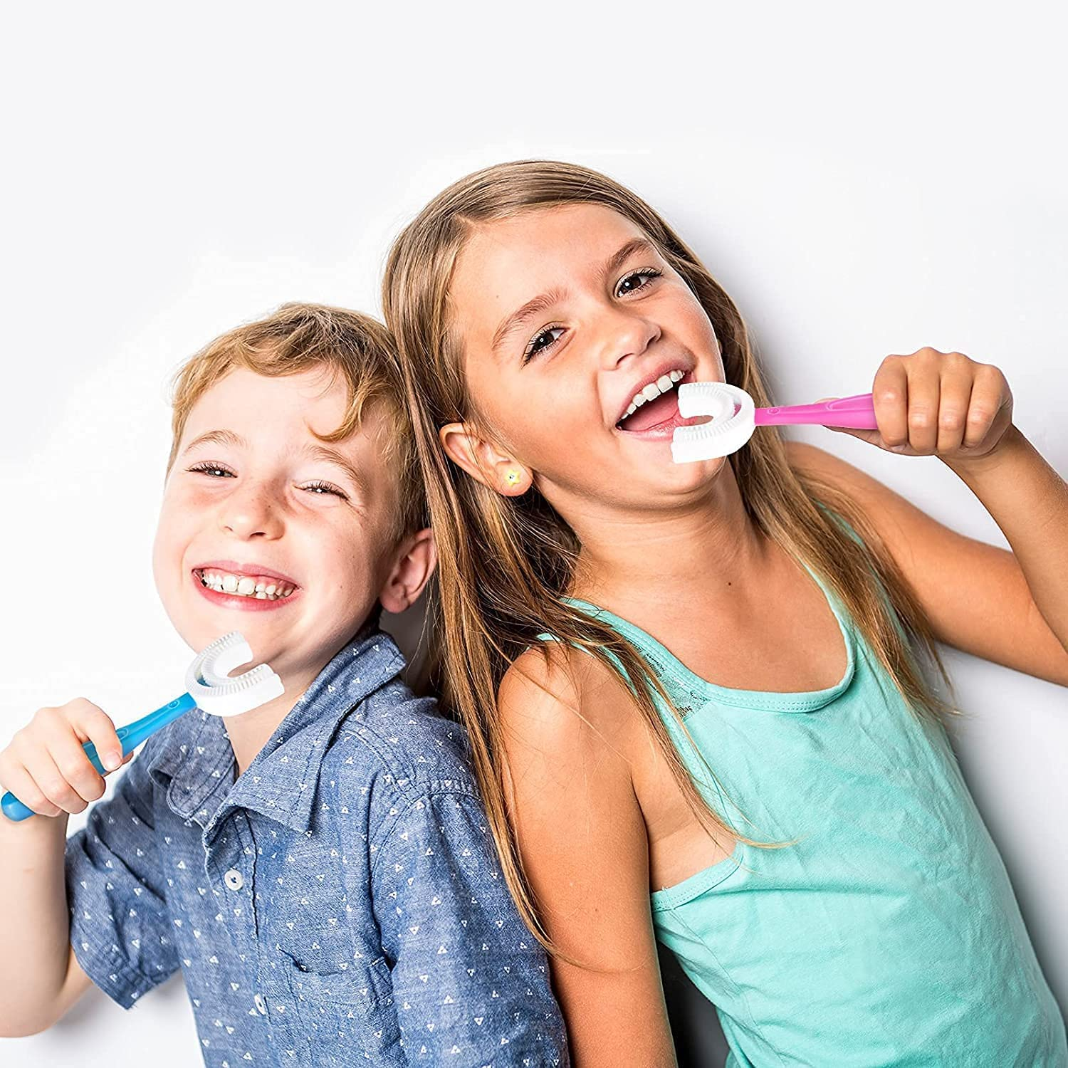 360? U-Shaped Baby Toothbrush | Soft Silicone Kids Oral Care & Teether Brush (Random Color)