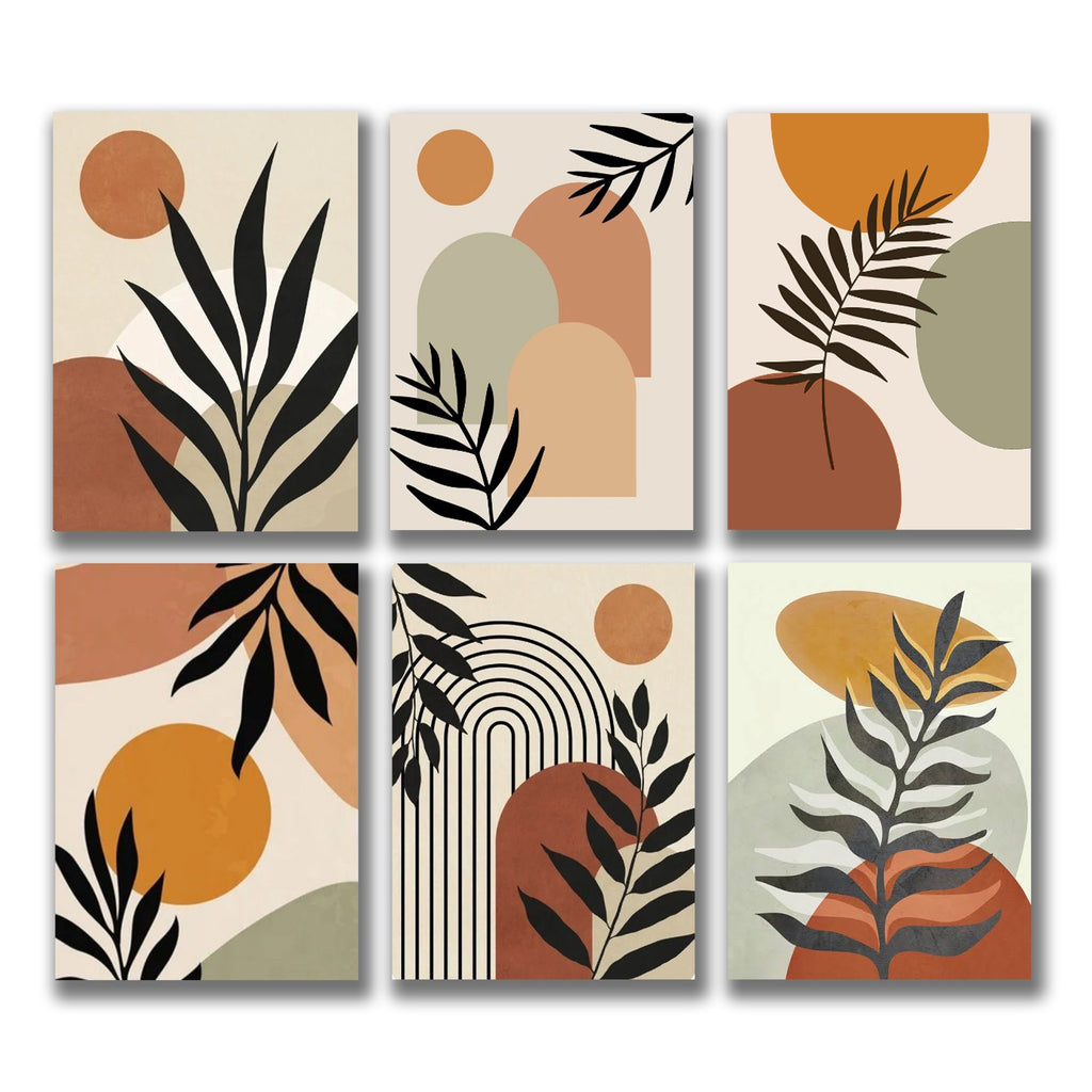 Set of 6 Premium Wall Art Photo Tiles �Modern Home Decor Sets 8x11