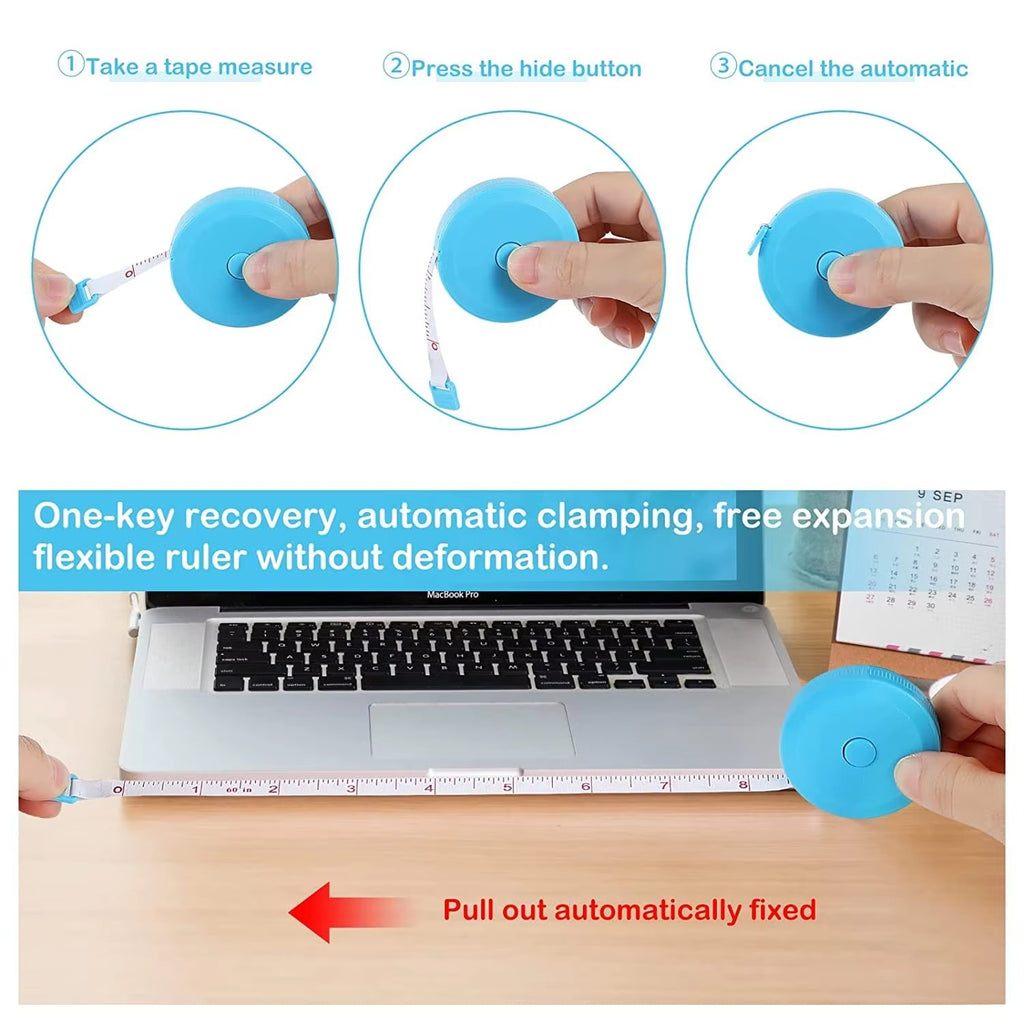 Measuring Tape 60-Inch / 1.5 Meter �Pack of 5 Durable Flexible Tapes for Sewing, Crafting & Daily Use. ( Random Color)